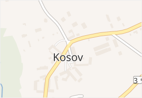 Kosov v obci Kamenný Újezd - mapa části obce