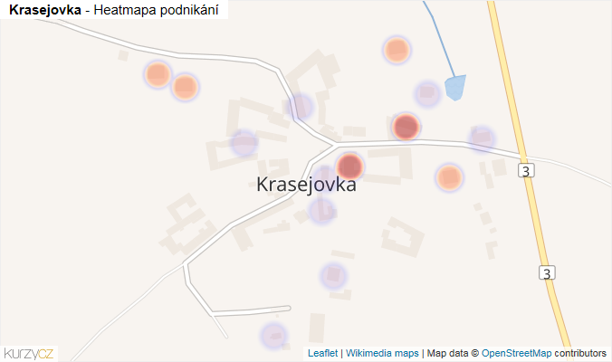 Mapa Krasejovka - Firmy v části obce.