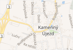 Krátká v obci Kamenný Újezd - mapa ulice