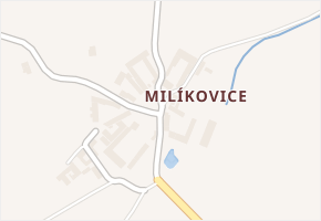 Milíkovice v obci Kamenný Újezd - mapa části obce