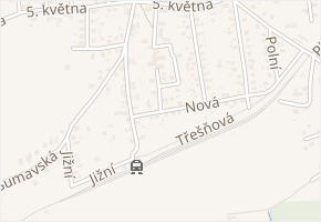 Nová v obci Kamenný Újezd - mapa ulice