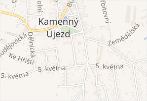 Osvobození v obci Kamenný Újezd - mapa ulice