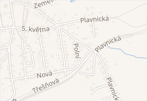 Polní v obci Kamenný Újezd - mapa ulice