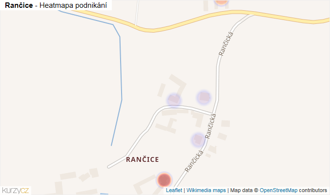 Mapa Rančice - Firmy v části obce.