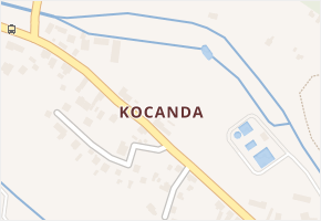 Kocanda v obci Kamenný Újezd - mapa části obce