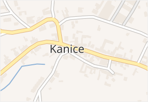 Kanice v obci Kanice - mapa části obce