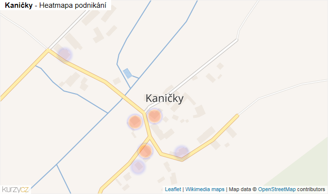 Mapa Kaničky - Firmy v části obce.