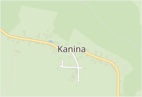 Kanina v obci Kanina - mapa části obce