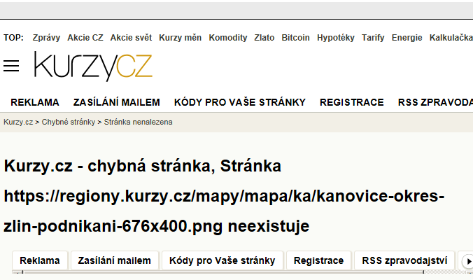 Mapa Kaňovice - Firmy v obci.