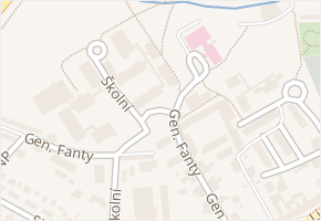 Gen. Fanty v obci Kaplice - mapa ulice