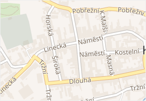 Náměstí v obci Kaplice - mapa ulice