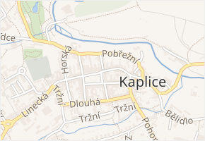 Novohradská v obci Kaplice - mapa ulice