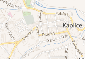 Široká v obci Kaplice - mapa ulice