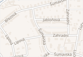 Šumavská v obci Kaplice - mapa ulice