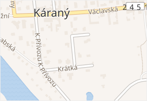 Výhledová v obci Káraný - mapa ulice