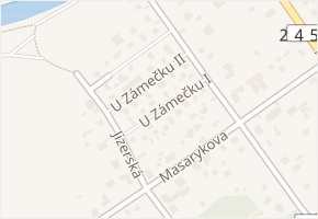 Zámeček v obci Káraný - mapa ulice