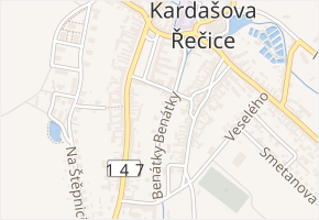 Benátky v obci Kardašova Řečice - mapa ulice