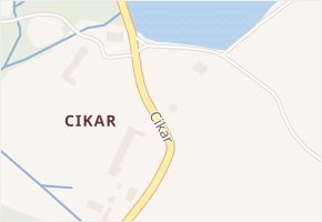 Cikar v obci Kardašova Řečice - mapa ulice