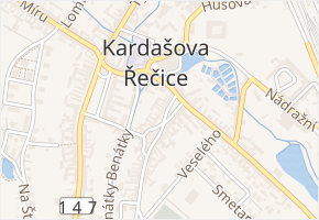 nám. Svobody v obci Kardašova Řečice - mapa ulice