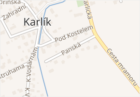 Panská v obci Karlík - mapa ulice