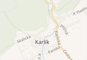 Pod Skálou v obci Karlík - mapa ulice