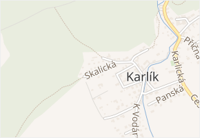 Skalická v obci Karlík - mapa ulice