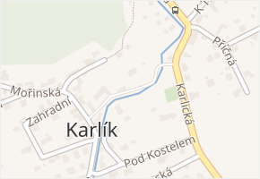 U Potoka v obci Karlík - mapa ulice