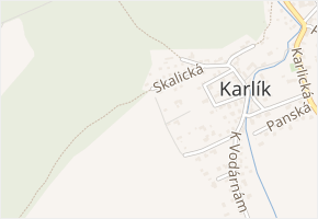 V Horkách v obci Karlík - mapa ulice