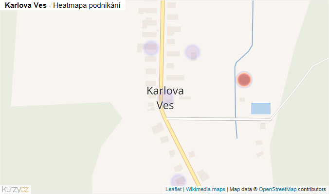 Mapa Karlova Ves - Firmy v části obce.