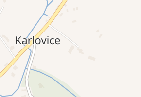 Karlovice v obci Karlovice - mapa části obce