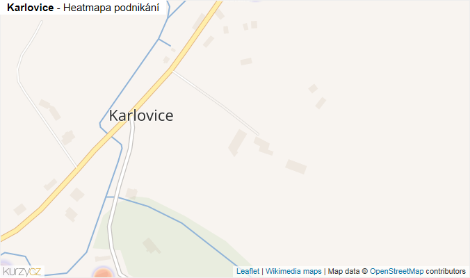 Mapa Karlovice - Firmy v části obce.