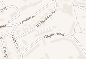 Blahoslavova v obci Karlovy Vary - mapa ulice