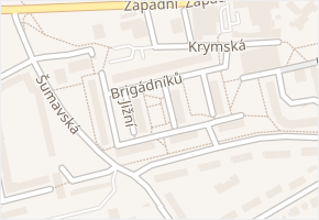 Brigádníků v obci Karlovy Vary - mapa ulice