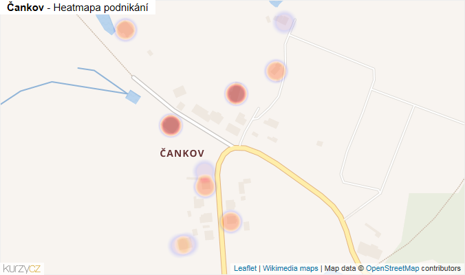 Mapa Čankov - Firmy v části obce.
