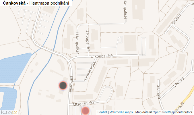 Mapa Čankovská - Firmy v ulici.
