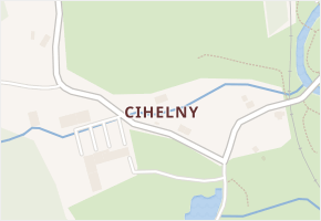 Cihelny v obci Karlovy Vary - mapa části obce