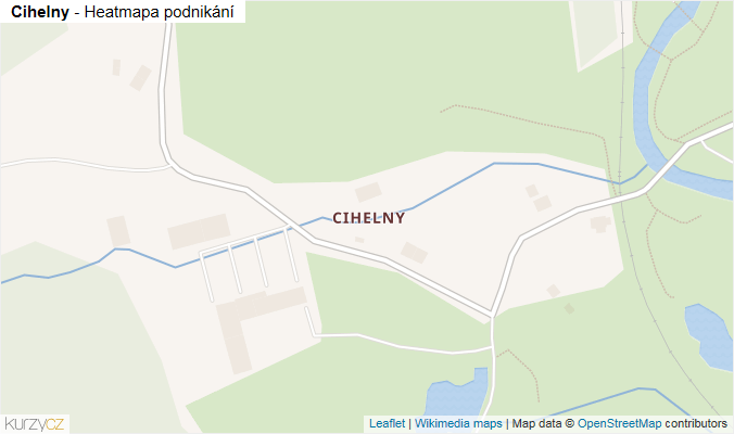 Mapa Cihelny - Firmy v části obce.