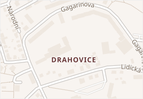 Drahovice v obci Karlovy Vary - mapa části obce