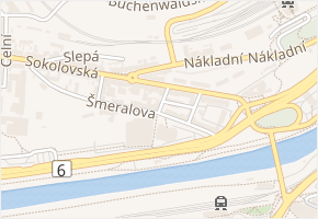 E. Krásnohorské v obci Karlovy Vary - mapa ulice