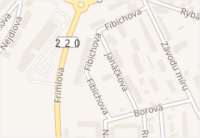 Fibichova v obci Karlovy Vary - mapa ulice