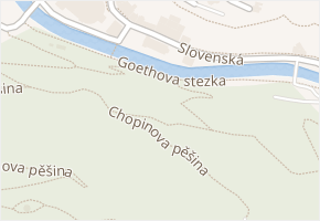 Goethova stezka v obci Karlovy Vary - mapa ulice