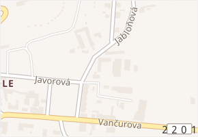 Jabloňová v obci Karlovy Vary - mapa ulice