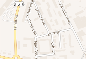 Janáčkova v obci Karlovy Vary - mapa ulice