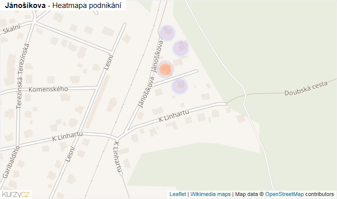 Mapa Jánošíkova - Firmy v ulici.