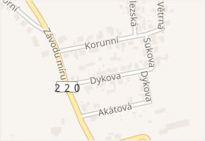Korunní v obci Karlovy Vary - mapa ulice