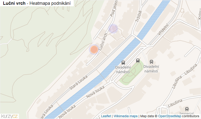 Mapa Luční vrch - Firmy v ulici.
