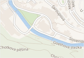 Mariánskolázeňská v obci Karlovy Vary - mapa ulice