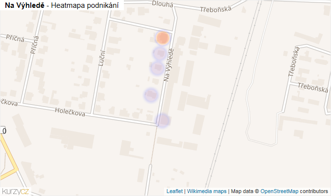 Mapa Na Výhledě - Firmy v ulici.