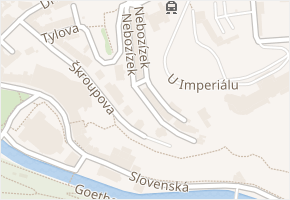 Nebozízek v obci Karlovy Vary - mapa ulice