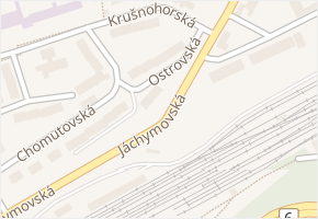 Ostrovská v obci Karlovy Vary - mapa ulice
